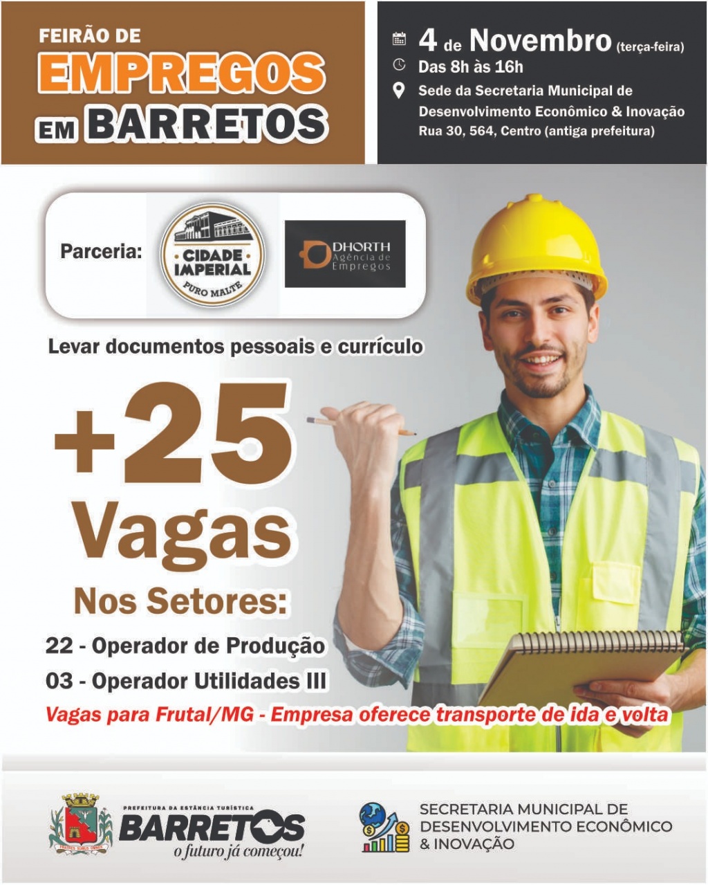 Read more about the article Feirão oferece 25 vagas de emprego na Cervejaria Cidade Imperial